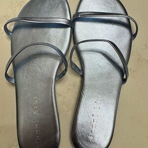 Gianni Bini Shiny Blue Sandals